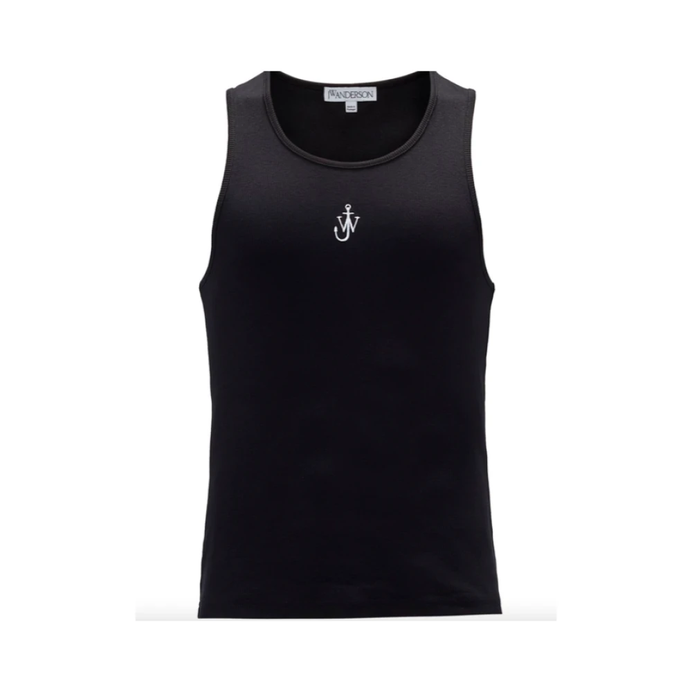 JW Anderson Zwarte Geborduurde Vest Black Heren