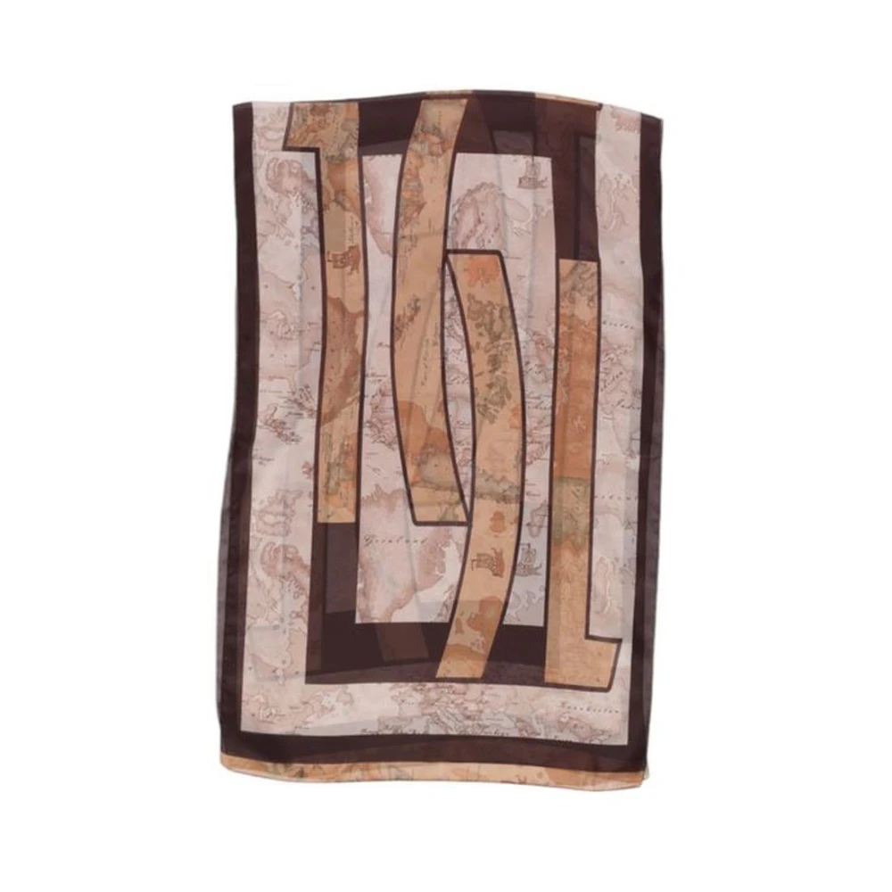 Alviero Martini 1a Classe Bruin Polyester Sjaal Dames Collectie Brown Dames