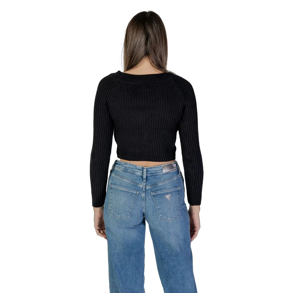 Jacqueline de Yong Zwarte Acryl Dames Sweatshirt Lente Zomer Black Dames