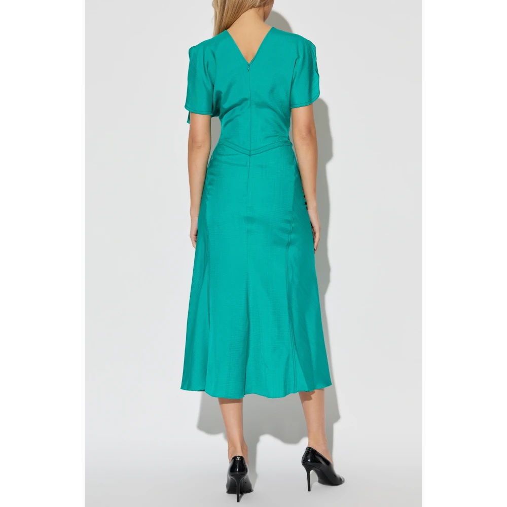 Victoria Beckham Gedrapeerde Jurk Green Dames