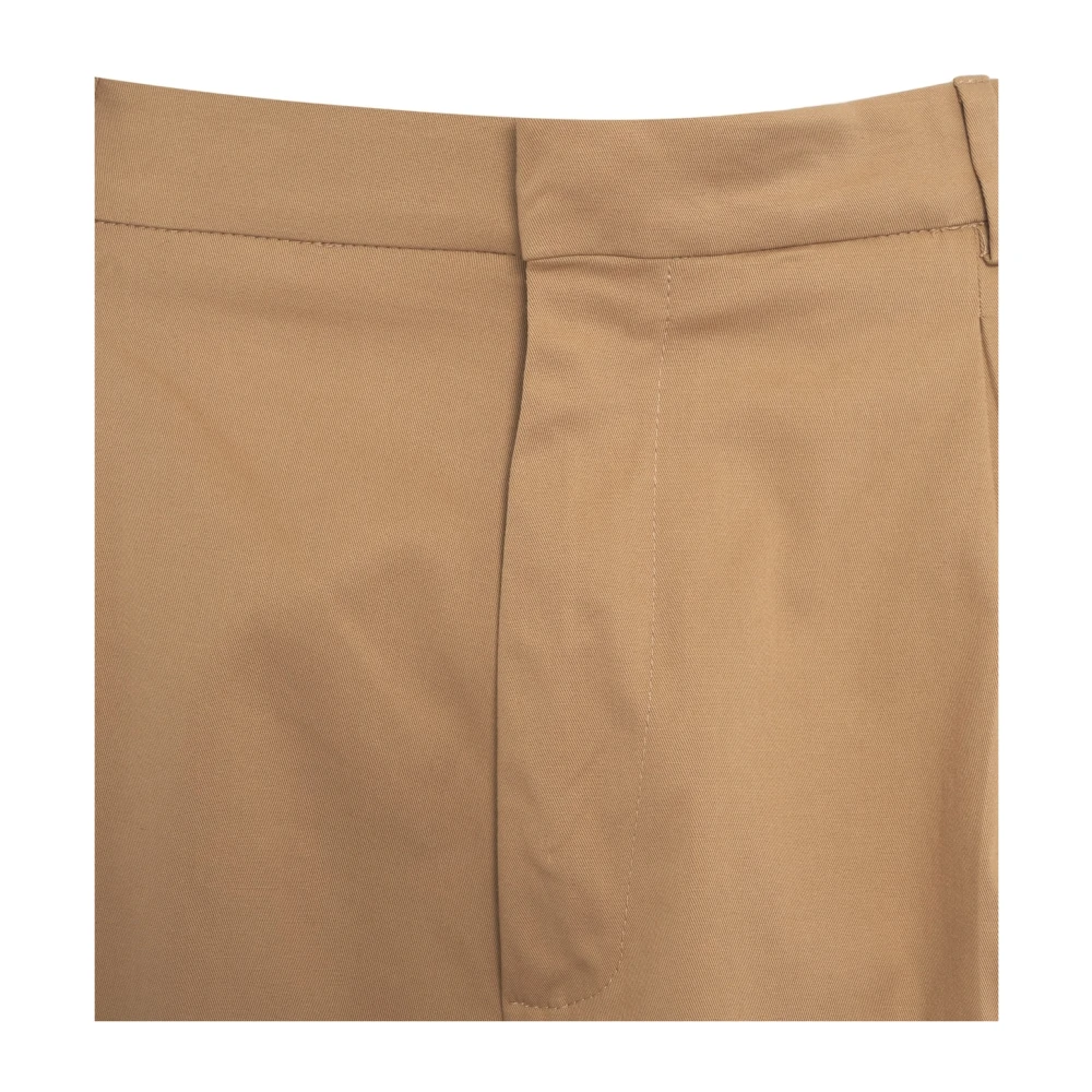 Amaránto Bruine Bermuda Shorts Elegante Plooien Brown Heren