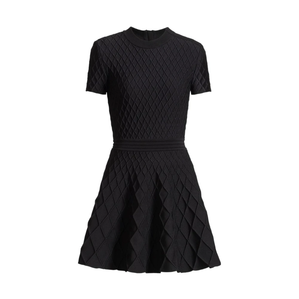 Balmain Donna Nero - Abito In Maglia Svasato - Dresses - M