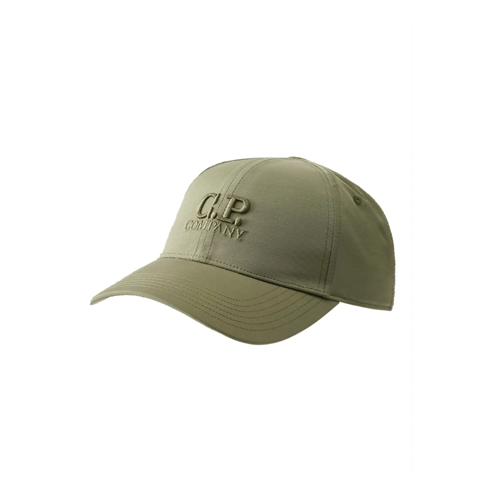 C.p. Company Herr Grön Accessoarer L, Nylon, Justerbar Keps Med Logopanel
