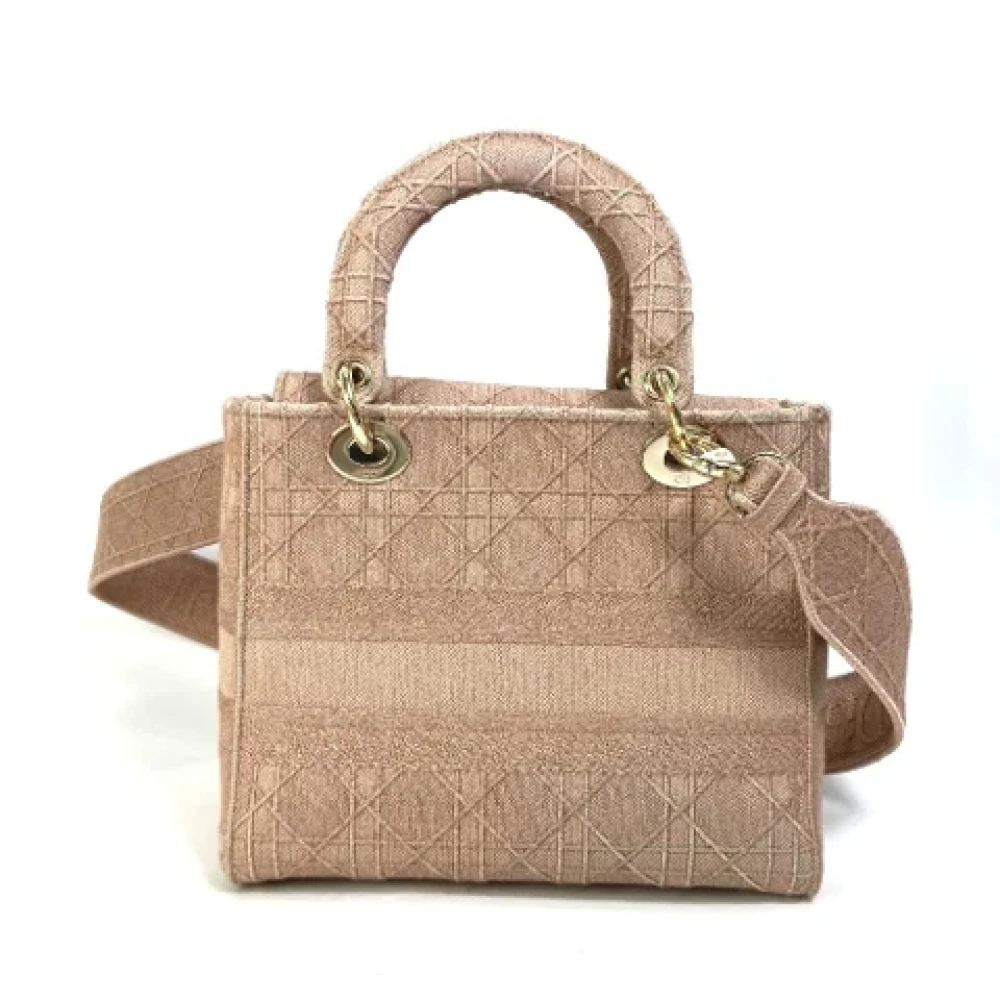 Dior Vintage Pre-owned Fabric dior-bags Pink Dames