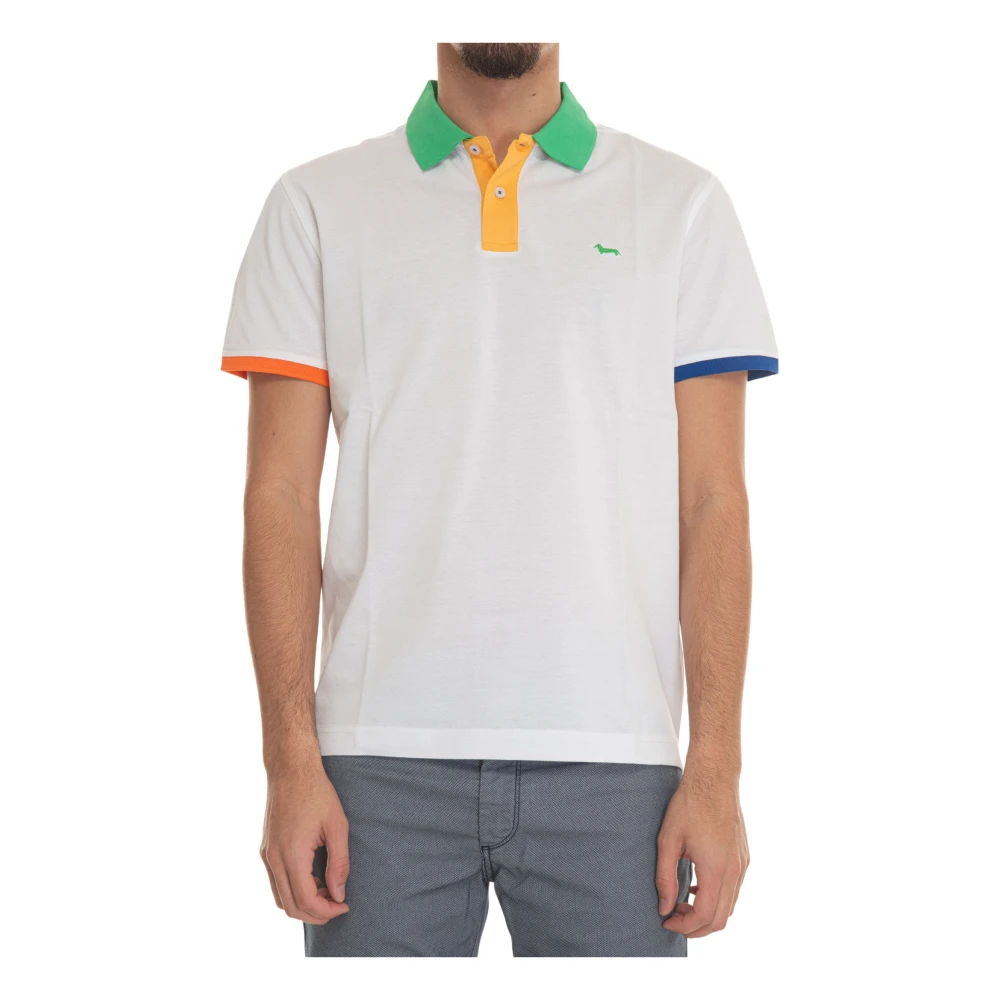 Harmont & Blaine Gestructureerd poloshirt met korte mouwen White Heren