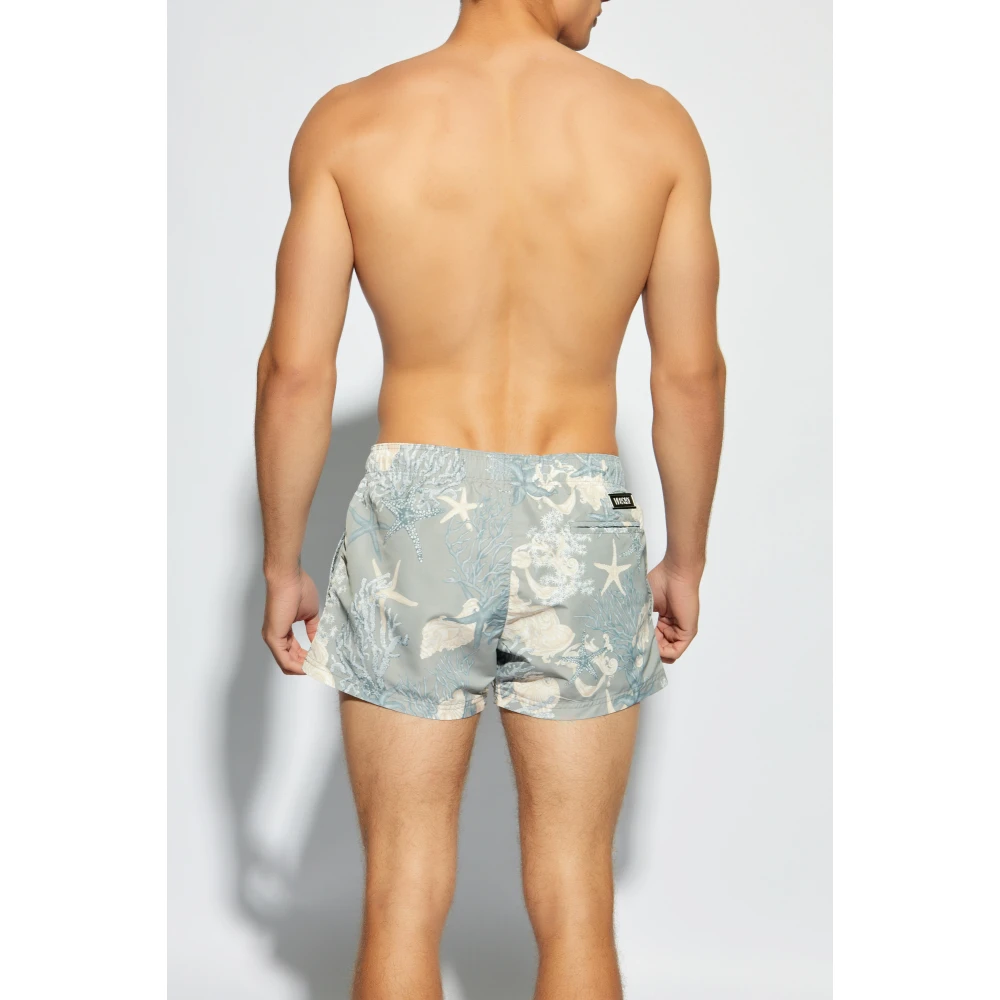 Versace Zwembroek met 'Barocco Sea' patroon Multicolor Heren