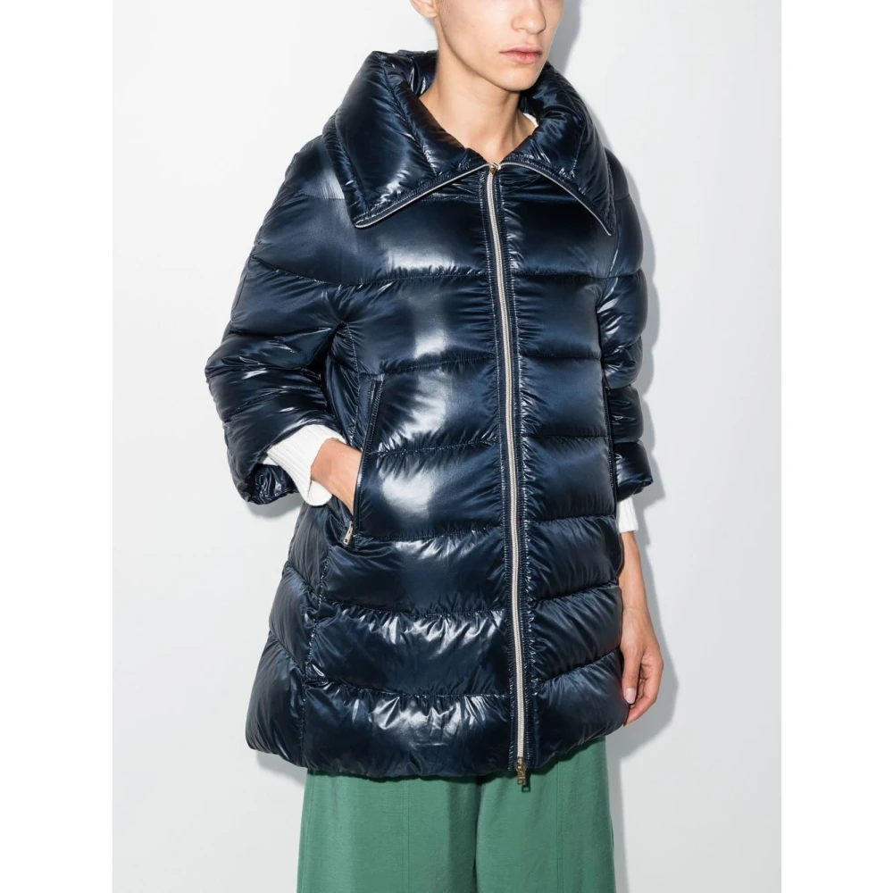 Herno Donzen Jas Navy Blauw Blue Dames