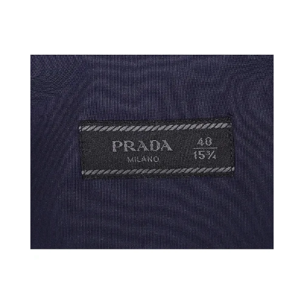 Prada Vintage Pre-owned Cotton tops Blue Heren