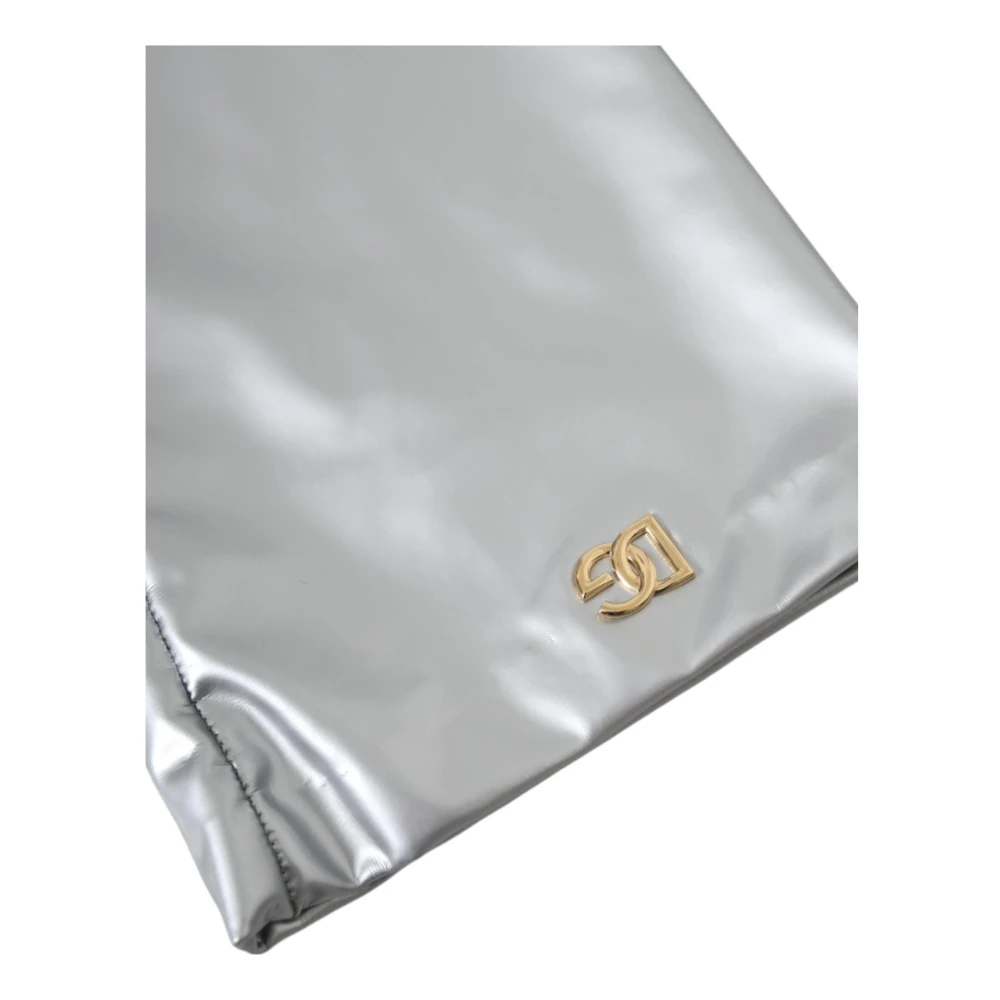 Dolce & Gabbana Zilveren Ellebooglengte Spandex Handschoenen Gray Dames
