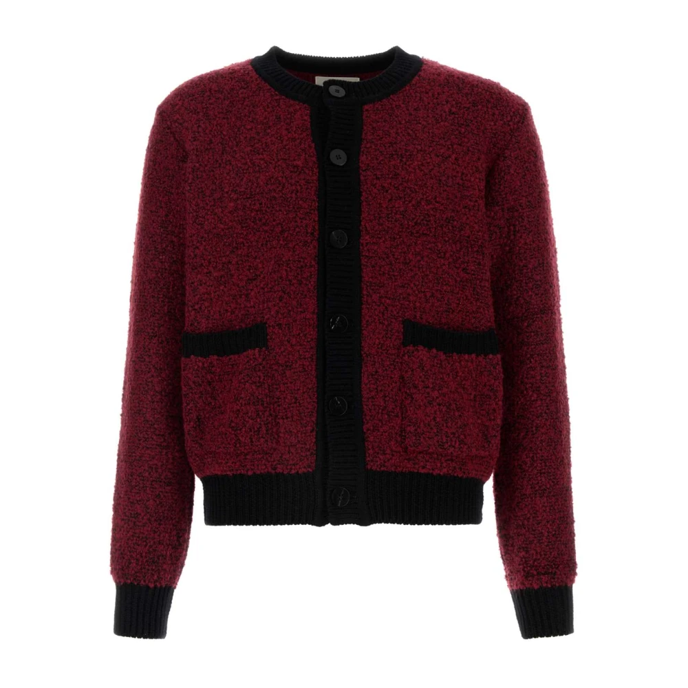 Ernest W. Baker Men's Red Melange Tiziano Cardigan - Cardigans - M - Knitwear