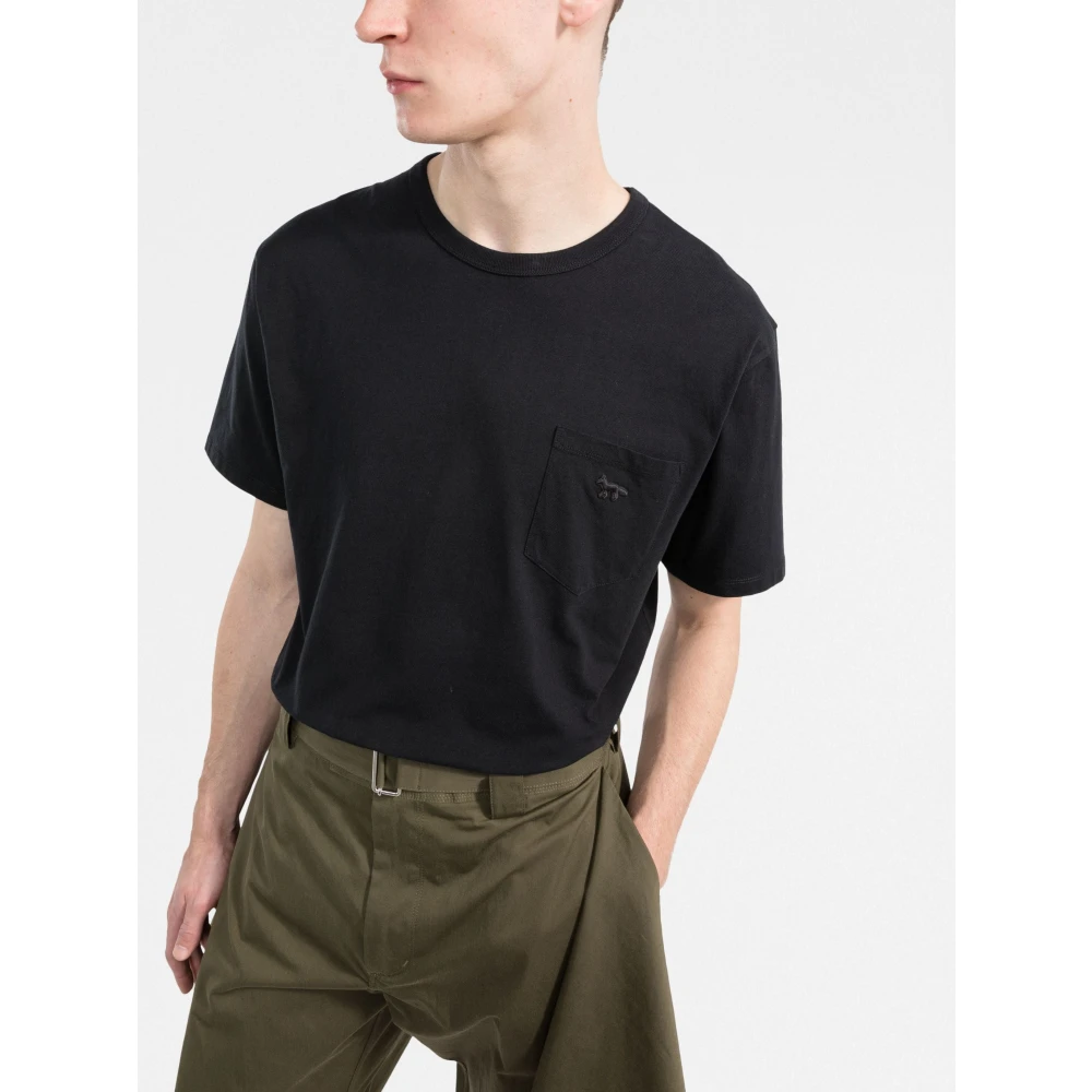 Maison Kitsuné Fox Patch Comfort T-shirt Black Heren