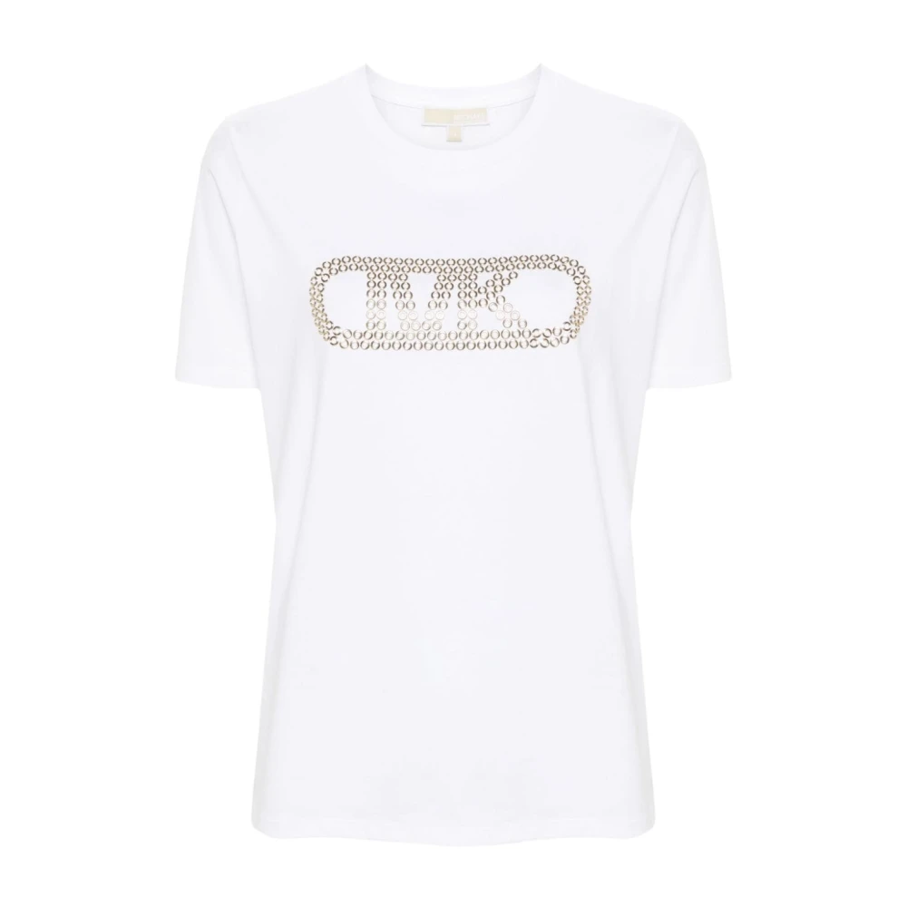 Michael Kors Organisch Katoenen Logo T-shirt White Dames