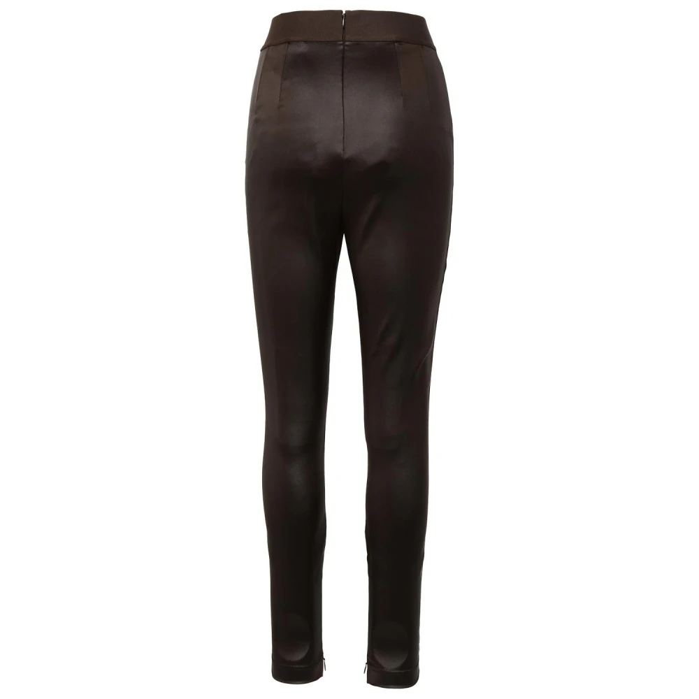 Dolce & Gabbana Hoge taille bruine acetaat leggings Brown Dames