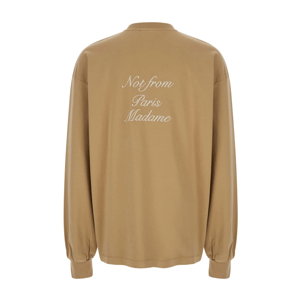 Drole de Monsieur Bruine Slogan T-shirt Brown Heren