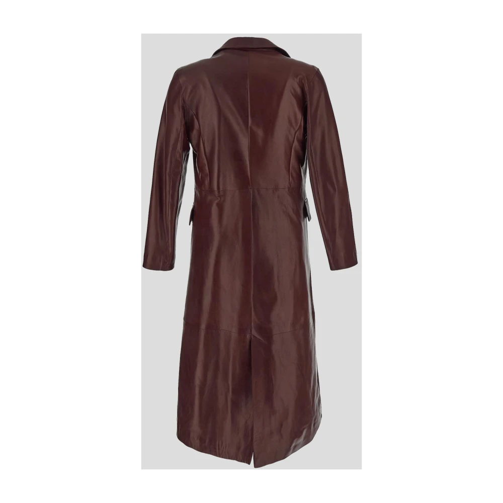 Salvatore Santoro Leren Jas Red Dames