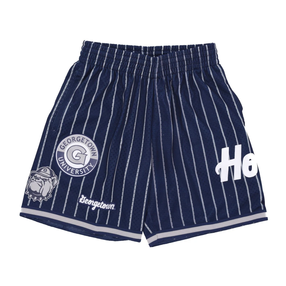 Mitchell & Ness Georgetown Hoyas Basketbal Mesh Shorts Blue Heren