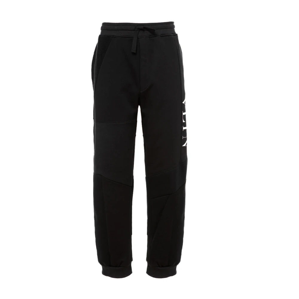 Valentino Garavani Black Patchwork Lounge Trousers - Male - Sweatpants - 2XL - Trousers