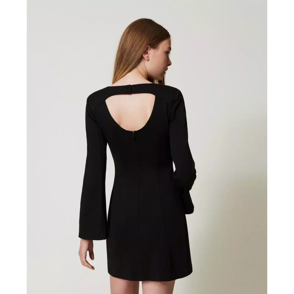 Twinset Zwarte Jurk Actitude Collectie Milano Black Dames