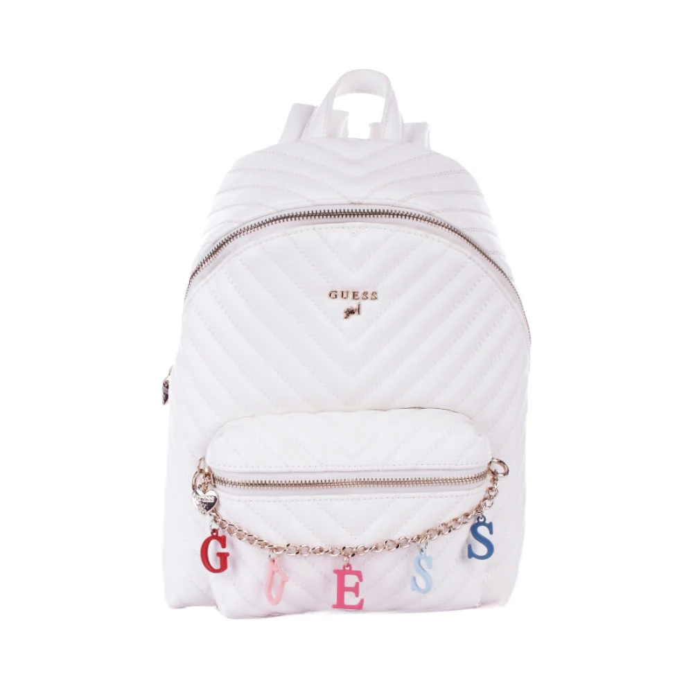 Guess Junior Ryggsäck med Logopendant White, Dam