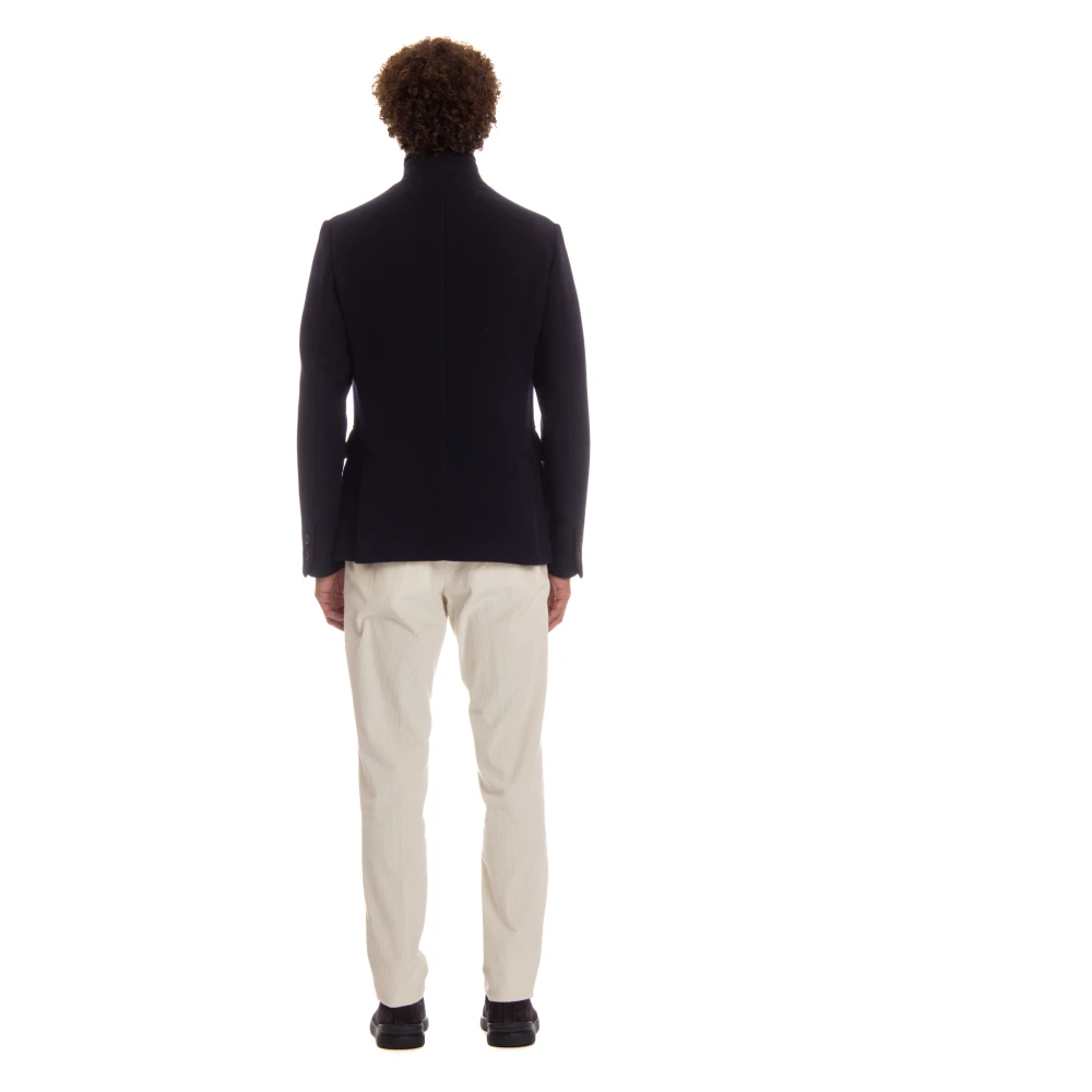 Eleventy Blauwe Dubbele Ritsjas Blue Heren