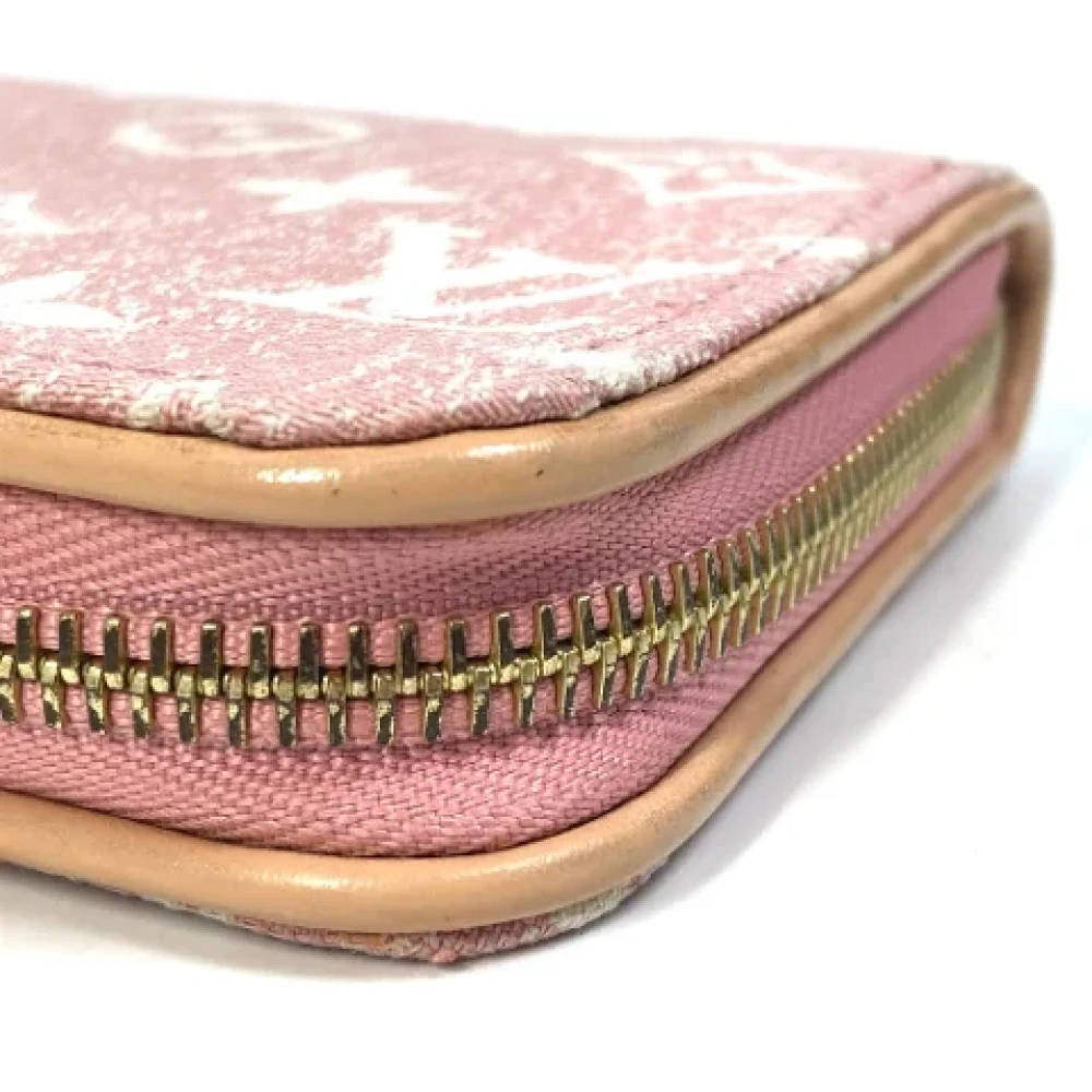 Louis Vuitton Vintage Pre-owned Denim wallets Pink Dames