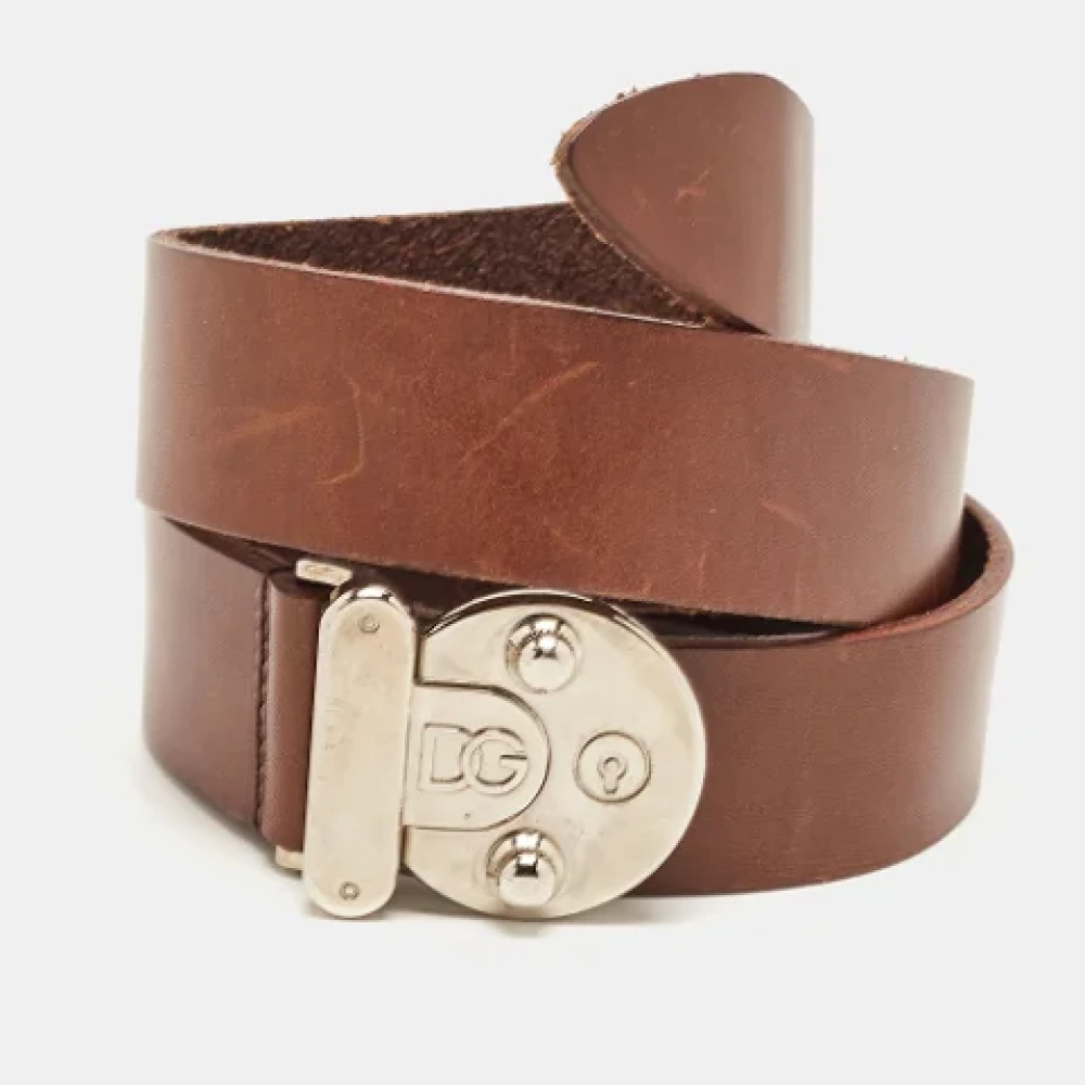 Dolce & Gabbana Pre-owned Leather belts Brown Unisex