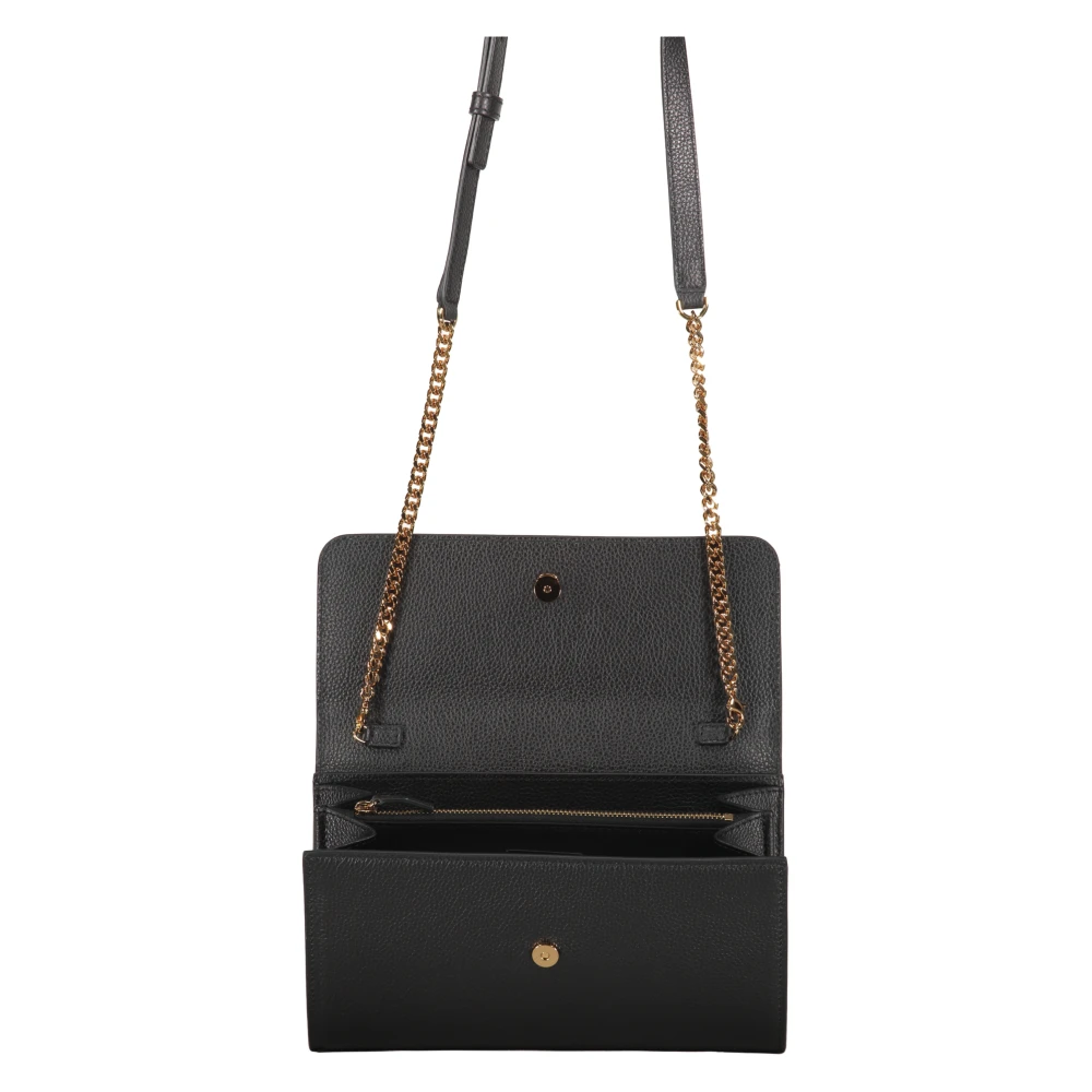 Versace Kalfsleren Clutch met Kettingriem Black Dames