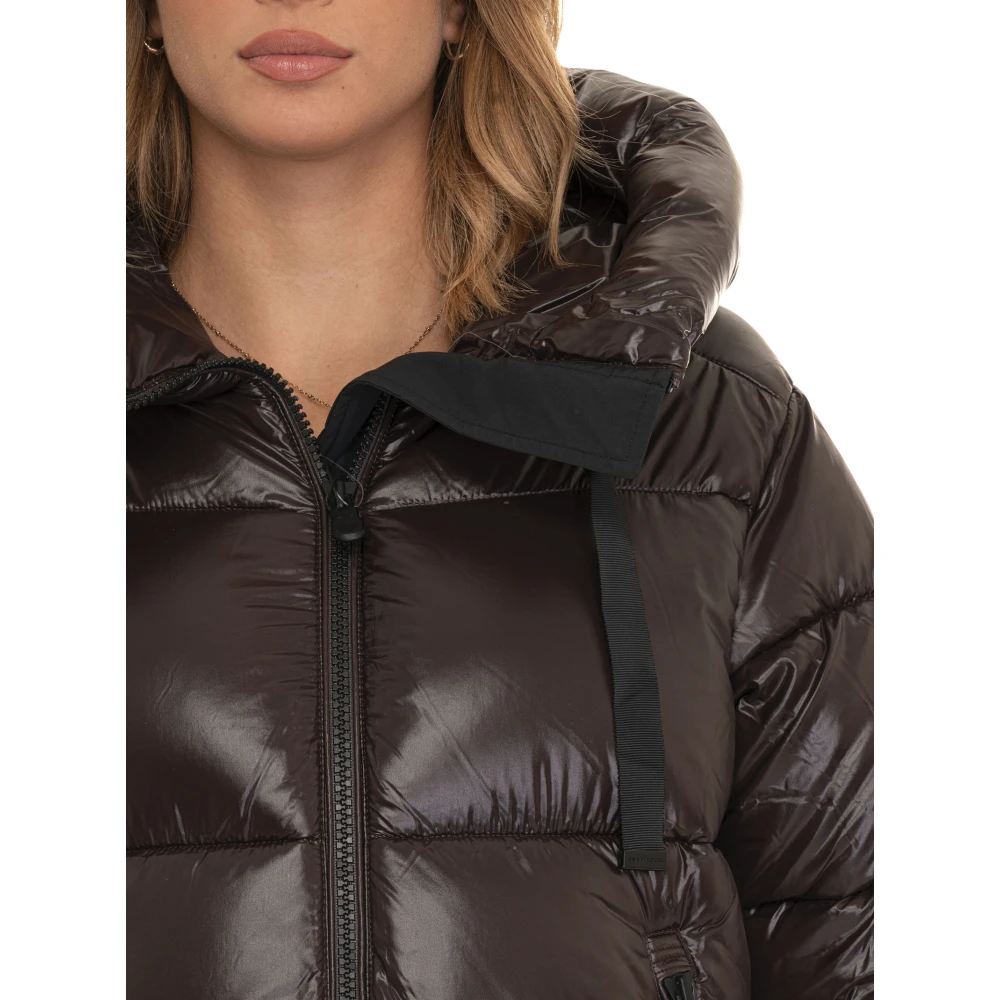Save The Duck Gestikte Isabel Jas met Capuchon Brown Dames