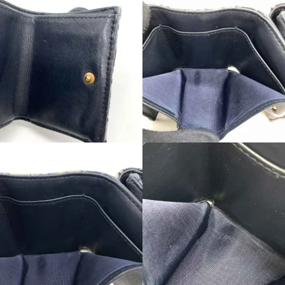 Dior Vintage Pre-owned Canvas wallets Blue Dames