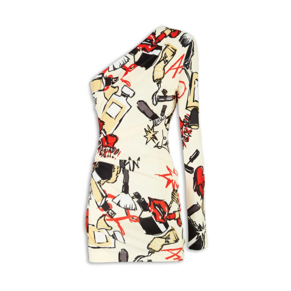 Aniye By Asymmetrische Mini Jurk in Wit Multicolor Dames