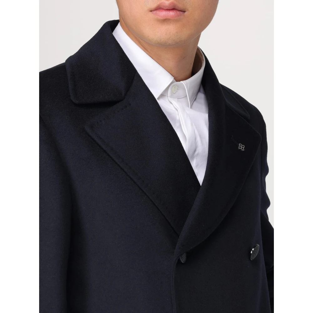 Tagliatore Dubbelborstige Jas Blue Heren