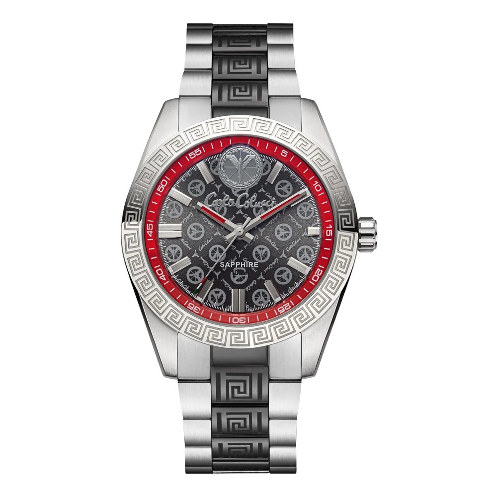 Carlo Colucci Men's Gray Watches, One Size, Round Stainless Steel Watch
