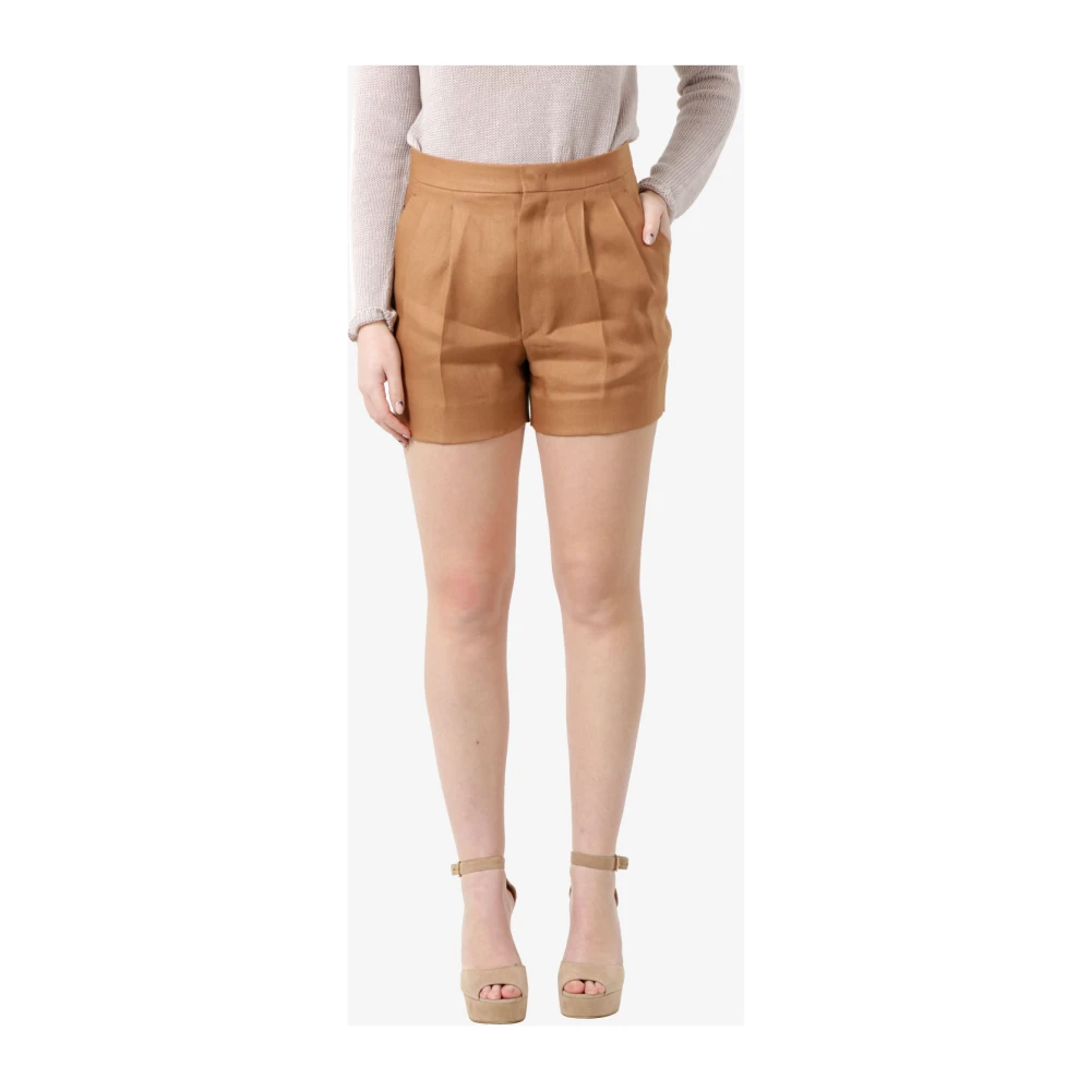 Tagliatore Elegante en comfortabele shorts Brown Dames