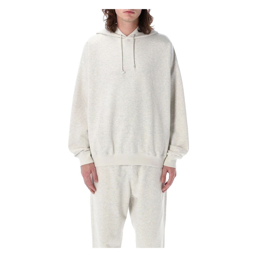 Y-3 Grijze Heather Gebreide French Terry Hoodie Gray Heren