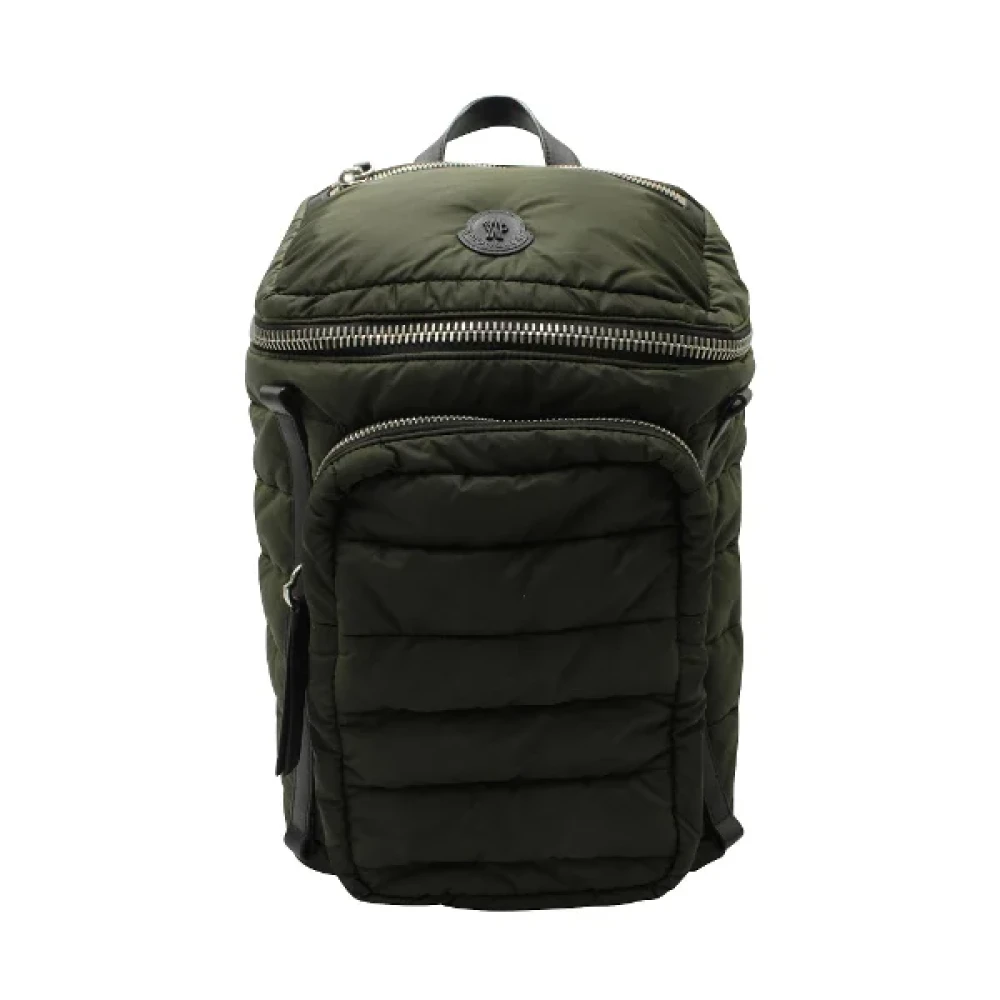 Moncler Pre-owned Nylon backpacks Green Heren