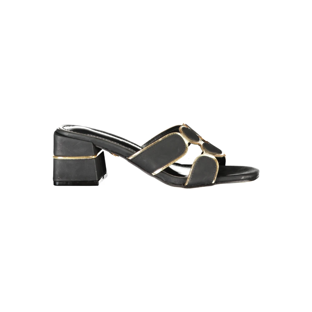 Laura Biagiotti Black Heeled Mules, Female, 6 Uk, Sandal