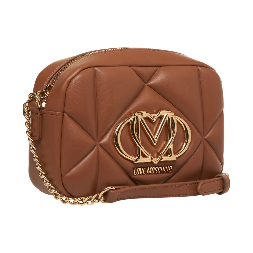 Love Moschino Bruine Gewatteerde Schoudertas Brown Dames