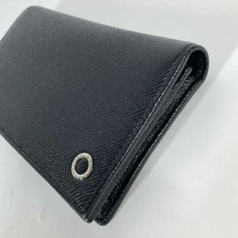 Bvlgari Vintage Pre-owned Leather wallets Black Dames