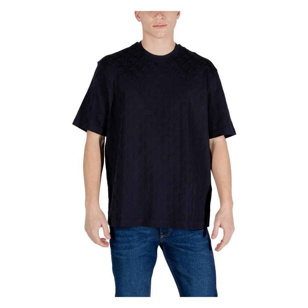 Armani Exchange Katoenen T-shirt korte mouwen lente zomer Blue Heren