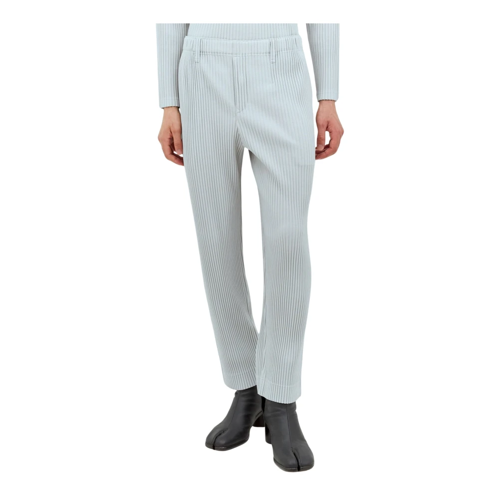 Issey Miyake Gekreukte Broek Gray Heren