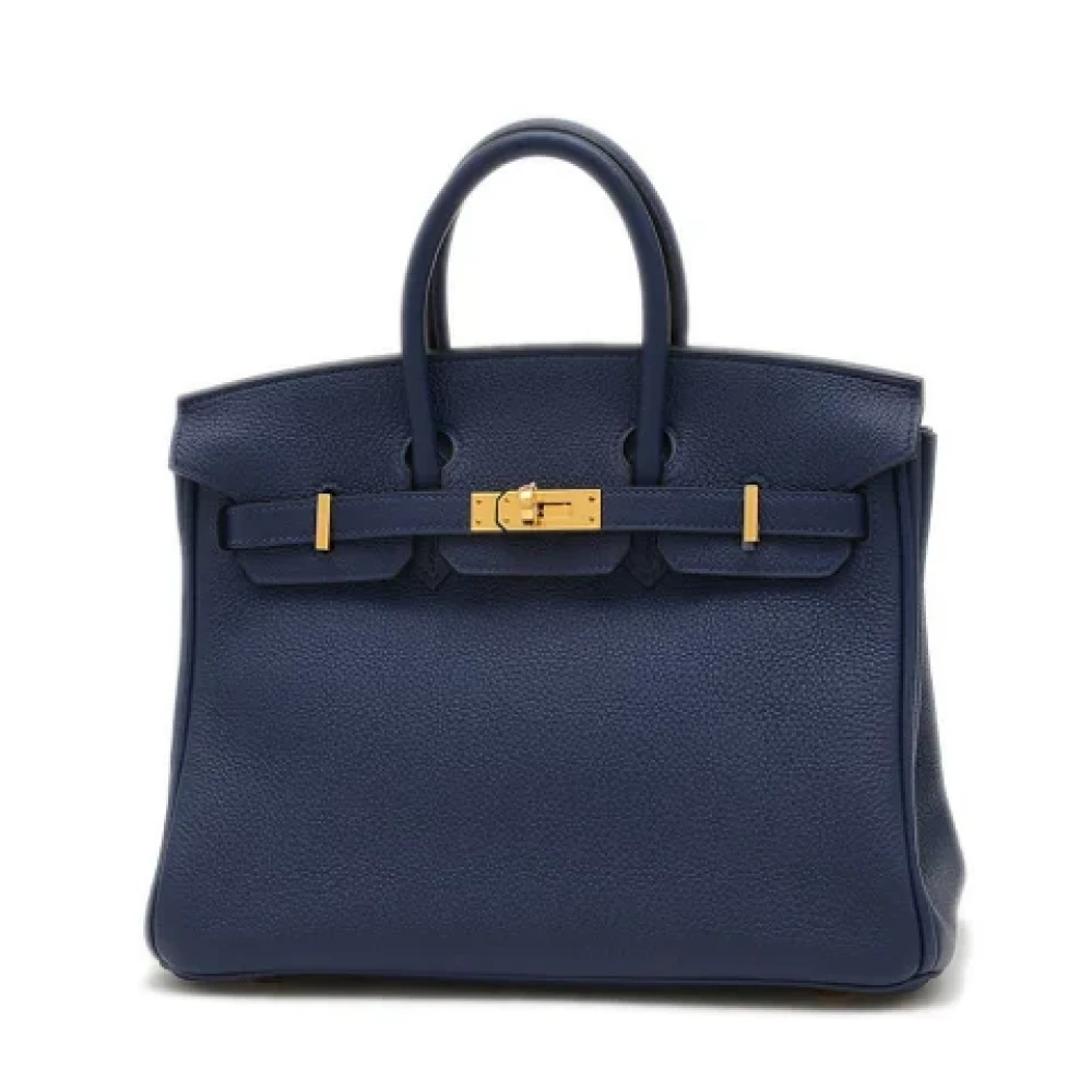 Hermès Vintage Pre-owned Leather handbags Blue Dames