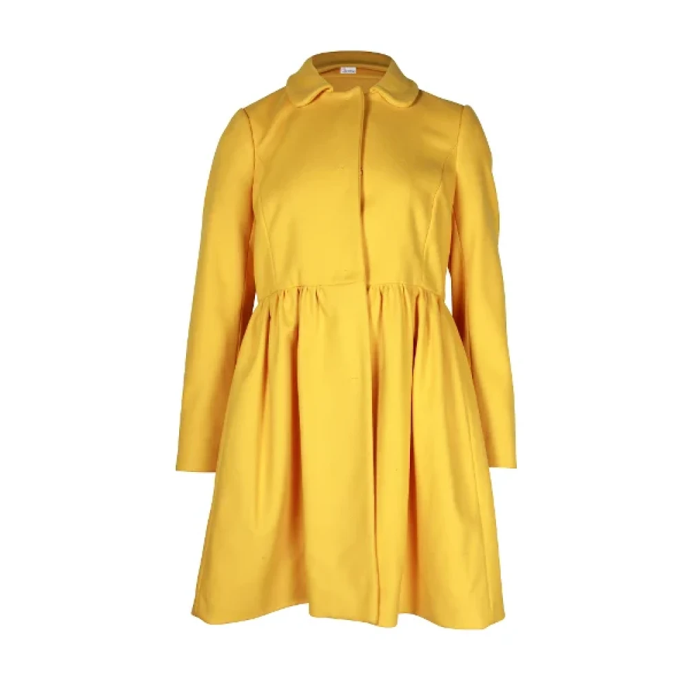 Valentino Vintage Pre-owned Wool outerwear Yellow Dames