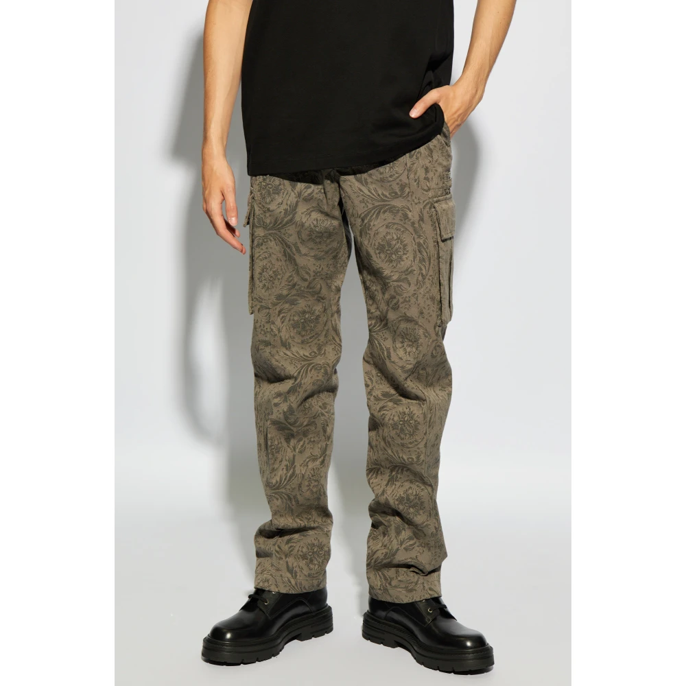 Versace Gestreepte broek Gray Heren