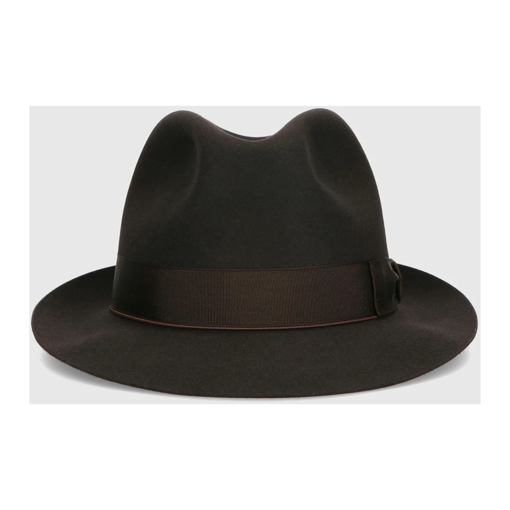 Borsalino Charlait Vilthoed met Kleine Rand Brown Heren