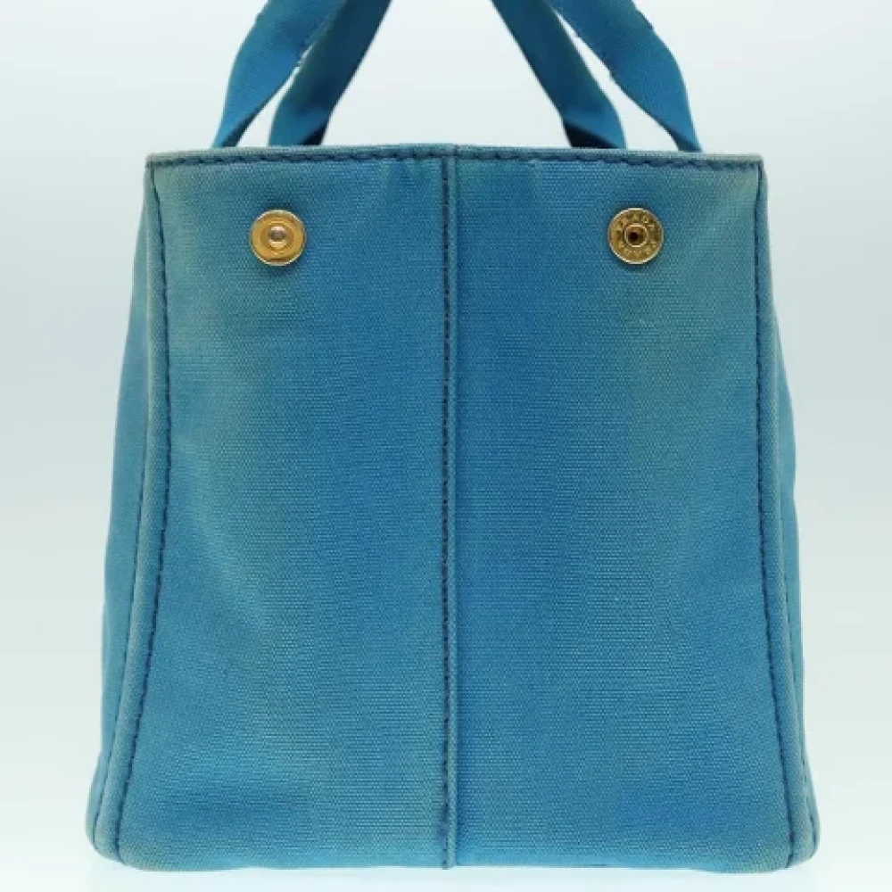 Prada Vintage Pre-owned Canvas handbags Blue Dames