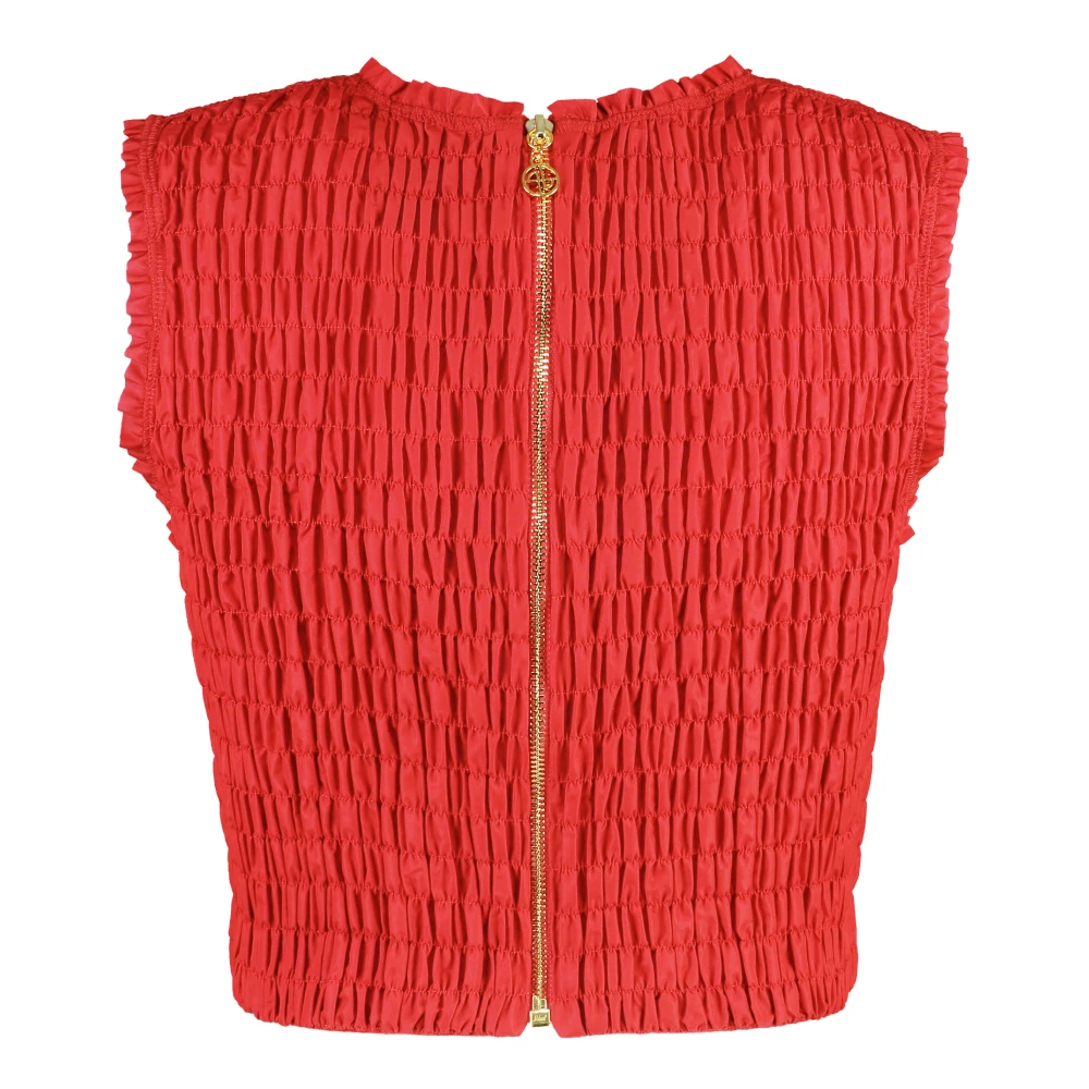 Patou Gerecyclede Polyester Crop Top Red Dames