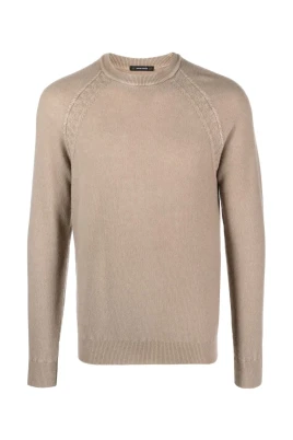 Beige Cashmere Stickad Tröja