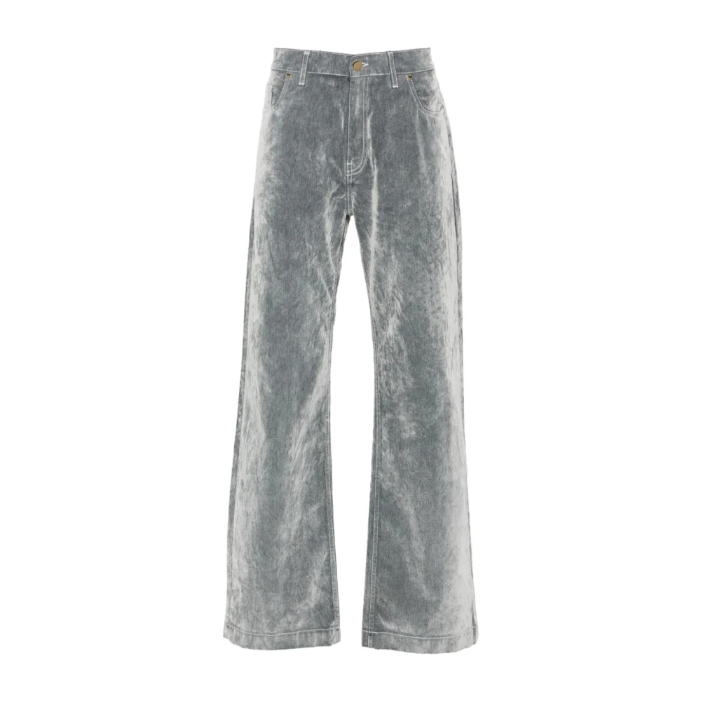Casablanca Fluweel Effect Jeans Grijs Aw24 Gray Heren