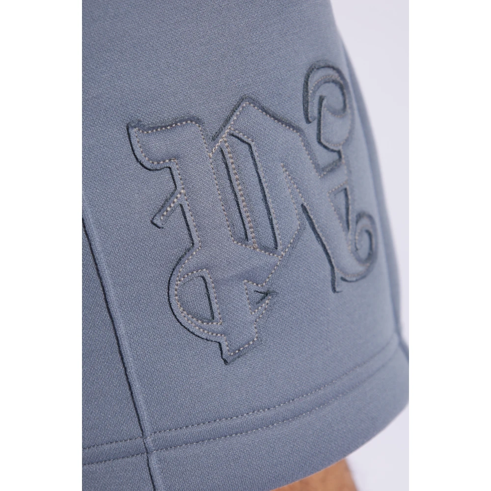 Palm Angels Logo shorts Gray Heren