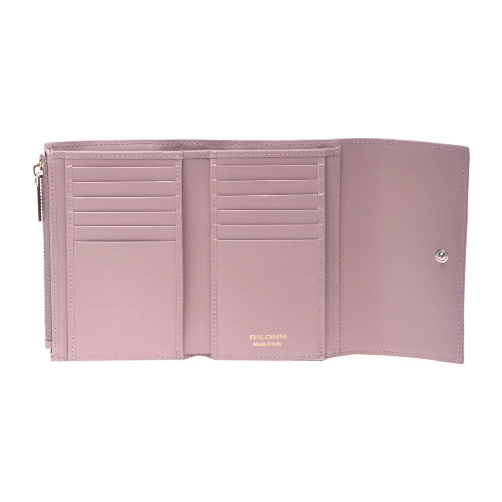 Baldinini Portemonnee van taupe saffiano leer Pink Dames